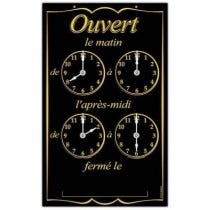 Panneaux horaires ouverture