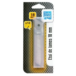 Lames 18mm prédécoupées - par 10 Lames 18mm prédécoupées - par 10