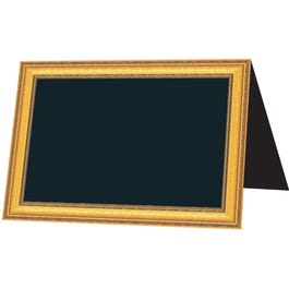 Etiquette chevalet ardoise reversible ornement 7x5cm - par 10 Etiquette chevalet ardoise reversible ornement 7x5cm - par 10