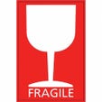 Etiquette adhésive "Fragile" rouge 80x120mm - par 500