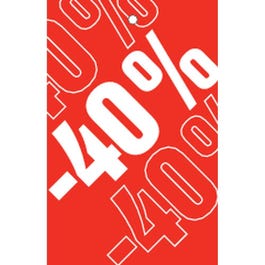 Etiquette à trou -40% Soldes Tradition rouge 55x85mm - par 250 Etiquette à trou -40% Soldes Tradition rouge 55x85mm - par 250