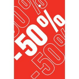 Etiquette à trou -50% Soldes Tradition rouge 55x85mm - par 250 Etiquette à trou -50% Soldes Tradition rouge 55x85mm - par 250