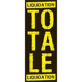Affiche LIQUIDATION TOTALE 82x30cm noir/jaune Affiche LIQUIDATION TOTALE 82x30cm noir/jaune