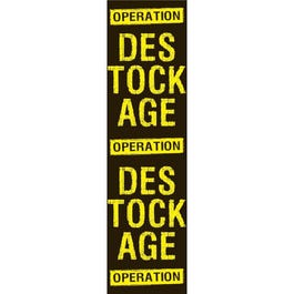 Affiche Opération Déstockage verticale 115x30cm noir/jaune Affiche Opération Déstockage verticale 115x30cm noir/jaune