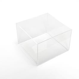 Bac de présentation PMMA carré 15x15x10cm Bac de présentation PMMA carré 15x15x10cm