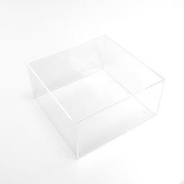 Bac de présentation PMMA carré 20x20x10cm Bac de présentation PMMA carré 20x20x10cm