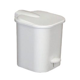 Poubelle carrée à pédale 4 L - blanc Poubelle carrée à pédale 4 L - blanc