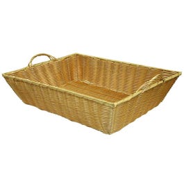 Panier à poignées en polypropylène miel 52x40x15cm Panier à poignées en polypropylène miel 52x40x15cm