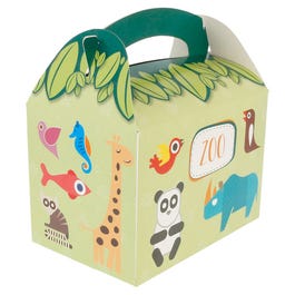Boite menu à poignée enfants Zoo carton 17x16x10cm - par 50 Boite menu à poignée enfants Zoo carton 17x16x10cm - par 50