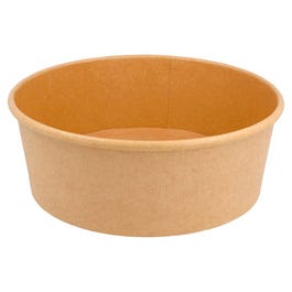 Saladier carton Kraft 1300cc Ø18,4/16x6,6cm - par 50 Saladier carton Kraft 1300cc Ø18,4/16x6,6cm - par 50