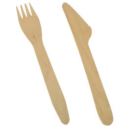 Couverts bois "Pure" 16.5cm (couteaux, fourchettes )- par 500 Couverts bois "Pure" 16.5cm (couteaux, fourchettes )- par 500