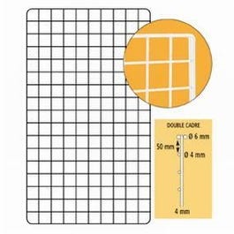 Grille double cadre 200x100cm - blanc Grille double cadre 200x100cm - blanc