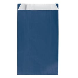Pochettes cadeaux kraft vergé bleu 12+4,5x20cm - par 250 Pochettes cadeaux kraft vergé bleu 12+4,5x20cm - par 250