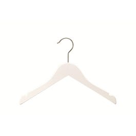 Cintre enfant bois blanc incurvé avec encoches L32cm - par 6 Cintre enfant bois blanc incurvé avec encoches L32cm - par 6