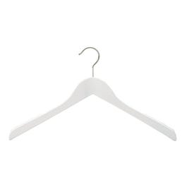 Cintre bois blanc antidérapant L44cm - par 6 Cintre bois blanc antidérapant L44cm - par 6