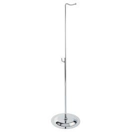 Présentoir métallique chrome simple crochet hauteur réglable Présentoir métallique chrome simple crochet hauteur réglable
