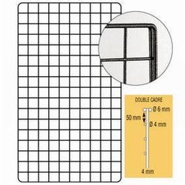 Grille double cadre 200x40cm - gris martelé Grille double cadre 200x40cm - gris martelé