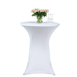 Housse ronde blanc pour mange debout 80x110cm Housse ronde blanc pour mange debout 80x110cm