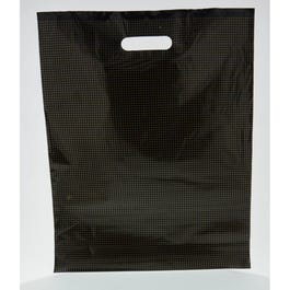 Sac poignée découpée noir pois or BD 50mic 40x5/5x50cm - par 200 Sac poignée découpée noir pois or BD 50mic 40x5/5x50cm - par 200