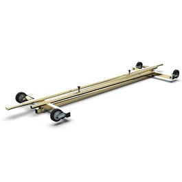 Portant droit pliant solide L150cm - hauteur réglable de 118 à 190cm – doré Portant droit pliant solide L150cm - hauteur réglable de 118 à 190cm – doré