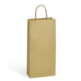 Sac 2 bouteilles éco 70% recyclé 18x8x39cm - par 50 Sac 2 bouteilles éco 70% recyclé 18x8x39cm - par 50