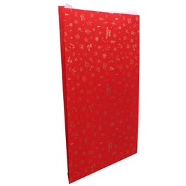 Pochettes cadeaux "décorations" rouge 24+7,5x41cm - par 50 Pochettes cadeaux "décorations" rouge 24+7,5x41cm - par 50