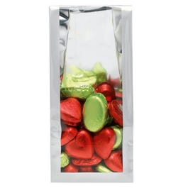 Sachet confiseur glossy blanc nacré - 90x45x240mm - par 50 Sachet confiseur glossy blanc nacré - 90x45x240mm - par 50