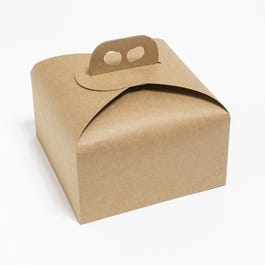 Boite à panettone carton kraft 20x20x18 cm - par 10 Boite à panettone carton kraft 20x20x18 cm - par 10