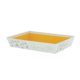 Corbeille carton noël Blanc 33x20x6cm Corbeille carton noël Blanc 33x20x6cm