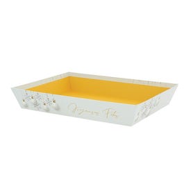 Corbeille carton noël Blanc 36x27x6cm Corbeille carton noël Blanc 36x27x6cm