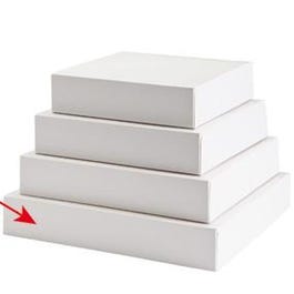 Boîte patissière en carton blanc 29x29x5cm - par 50 Boîte patissière en carton blanc 29x29x5cm - par 50