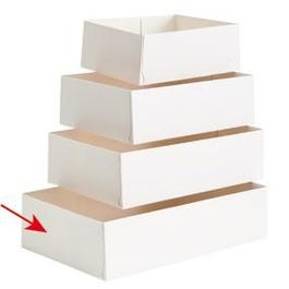 Caissette patissière en carton blanc 20x13x5cm - par 100 Caissette patissière en carton blanc 20x13x5cm - par 100