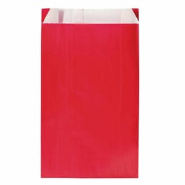 Pochettes cadeaux kraft vergé rouge 12+4,5x20cm - par 250 Pochettes cadeaux kraft vergé rouge 12+4,5x20cm - par 250
