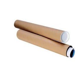 Tube d'expédition carton Ø8x50cm + bouchons plastique Tube d'expédition carton Ø8x50cm + bouchons plastique