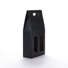 Boîte 2 bouteilles noir 18x9x38,5cm - par 10 Boîte 2 bouteilles noir 18x9x38,5cm - par 10