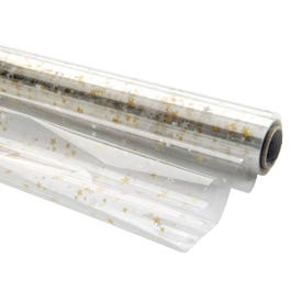 Film polypro étoiles or et blanc 0.80x120 m Film polypro étoiles or et blanc 0.80x120 m