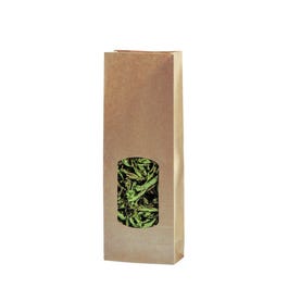 Sac kraft fenêtre 10x5,5x 28,5cm - par 100 Sac kraft fenêtre 10x5,5x 28,5cm - par 100
