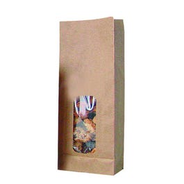 Sac kraft fenêtre 13,5x7,5x31,5cm - par 100 Sac kraft fenêtre 13,5x7,5x31,5cm - par 100