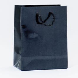 Sac Luxe pelliculé noir 11x6x14cm - par 12 Sac Luxe pelliculé noir 11x6x14cm - par 12