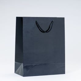 Sac Luxe pelliculé noir 26x13x32cm - par 12 Sac Luxe pelliculé noir 26x13x32cm - par 12