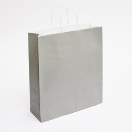 Sac kraft gris poignées torsadées 36x12x41cm - par 50 Sac kraft gris poignées torsadées 36x12x41cm - par 50