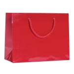 Sac Luxe pelliculé rouge 23x10x18cm - par 12