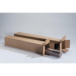 Tube carré simple cannelure brun 112x112x610mm - par 20 Tube carré simple cannelure brun 112x112x610mm - par 20