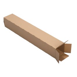 Tube carré simple cannelure brun 112x112x705mm - par 20 Tube carré simple cannelure brun 112x112x705mm - par 20