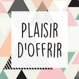 Etiquette cadeau adhésive Plaisir d'offrir triangles 35x35mm - par 500 Etiquette cadeau adhésive Plaisir d'offrir triangles 35x35mm - par 500