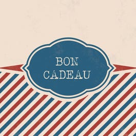Bon cadeau rayures vintage 12x12cm - par 12 Bon cadeau rayures vintage 12x12cm - par 12