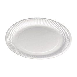 Assiette ronde en carton pur bois Ø23cm - par 100 Assiette ronde en carton pur bois Ø23cm - par 100