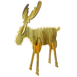 Renne en bois 3D 44 SMD LED blanc chaud 60x28,5x71cm Renne en bois 3D 44 SMD LED blanc chaud 60x28,5x71cm