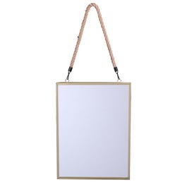 Miroir rectangle cadre noir ou or avec corde Miroir rectangle cadre noir ou or avec corde