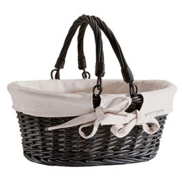 Panier ovale noir - L 35xP 29xH 29cm Panier ovale noir - L 35xP 29xH 29cm